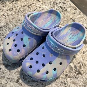 CROCS Kids' Blue and Purple Sandals